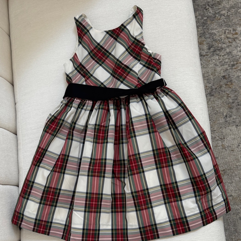 Polo by Ralph Lauren Multicolor Plaid Dress with Black Belt